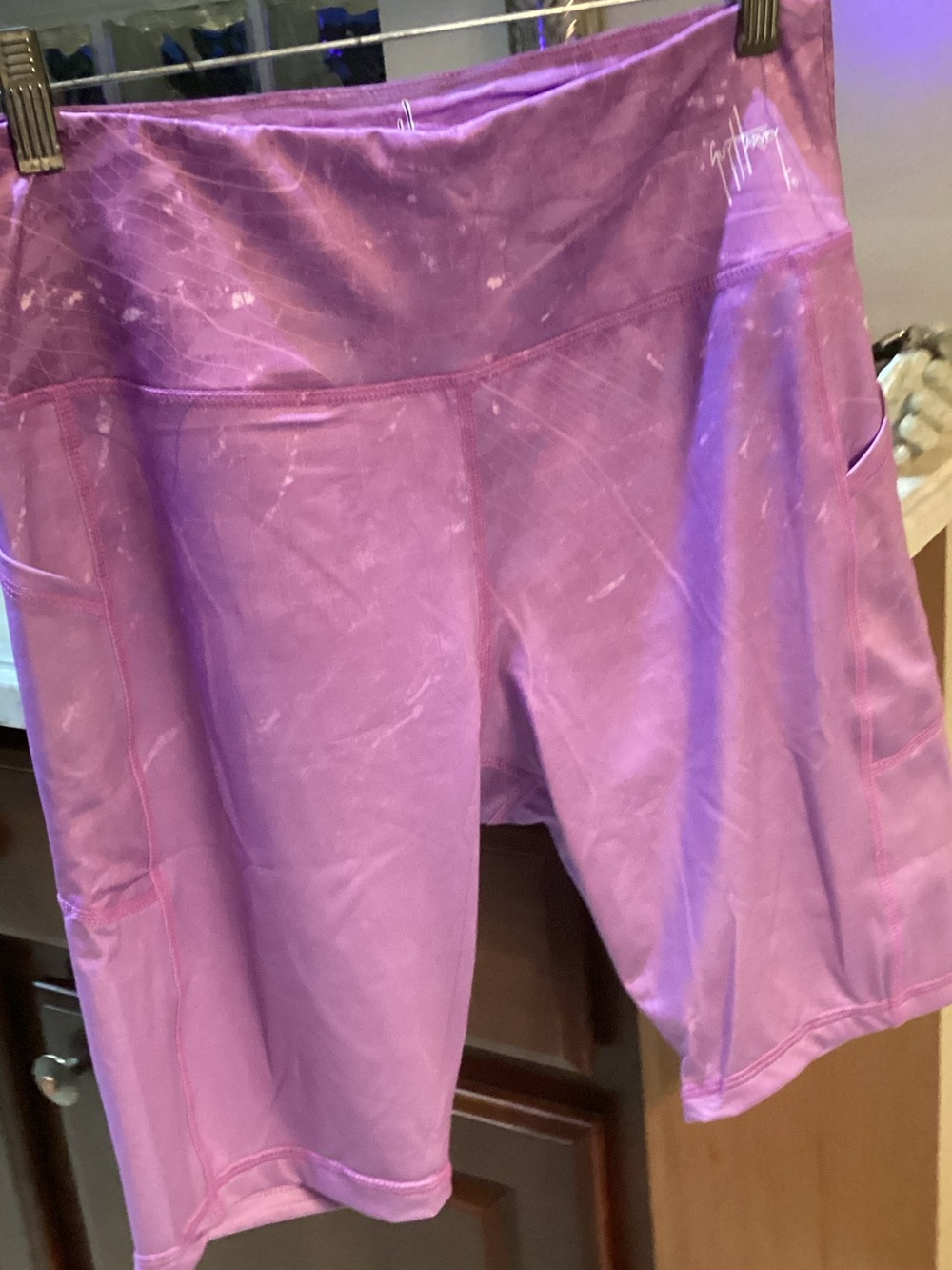 Guy Harvey Purple Bike Shorts with Side Pockets